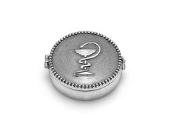 Серебряная шкатулка - таблетница с замочком  для хранения лекарств 